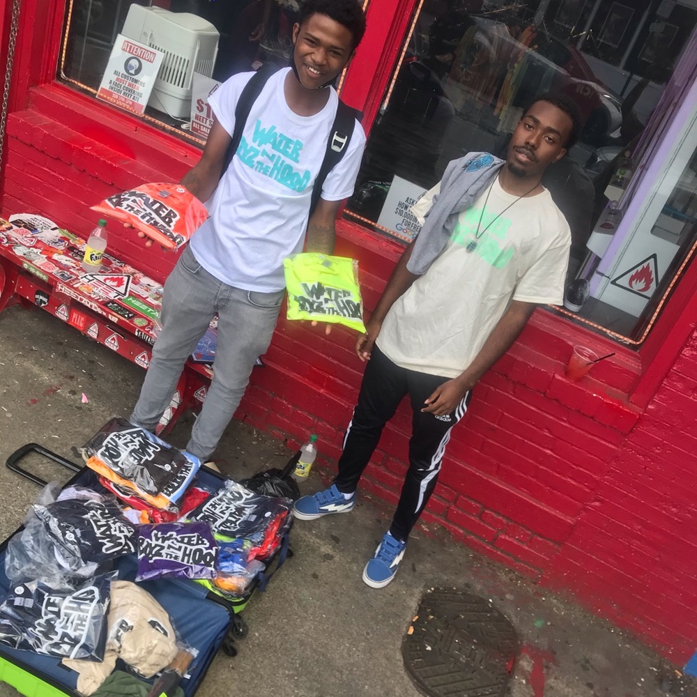 Beige water boyz n the hood tee